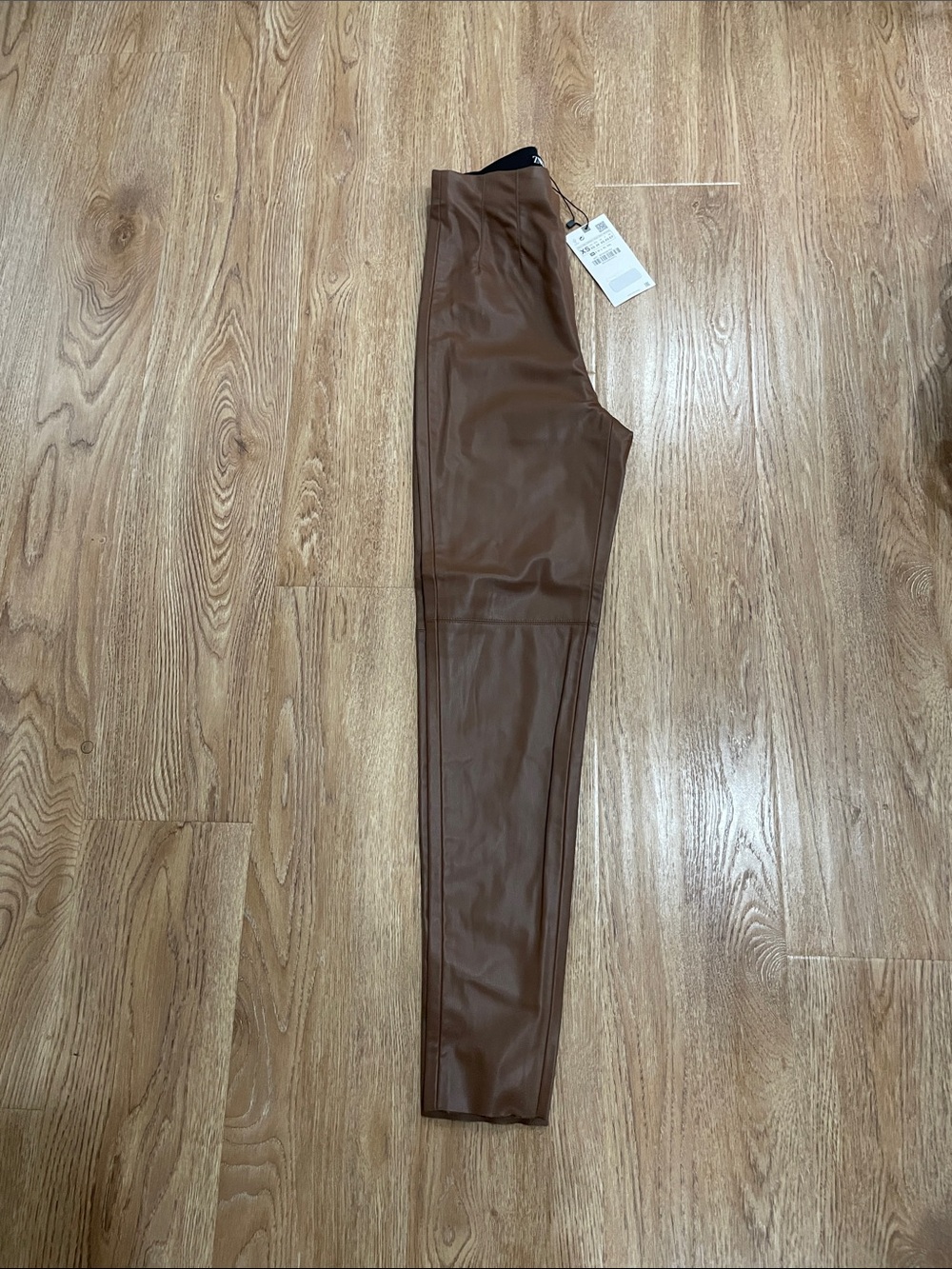 Zara Brown Faux Leather Jeggings